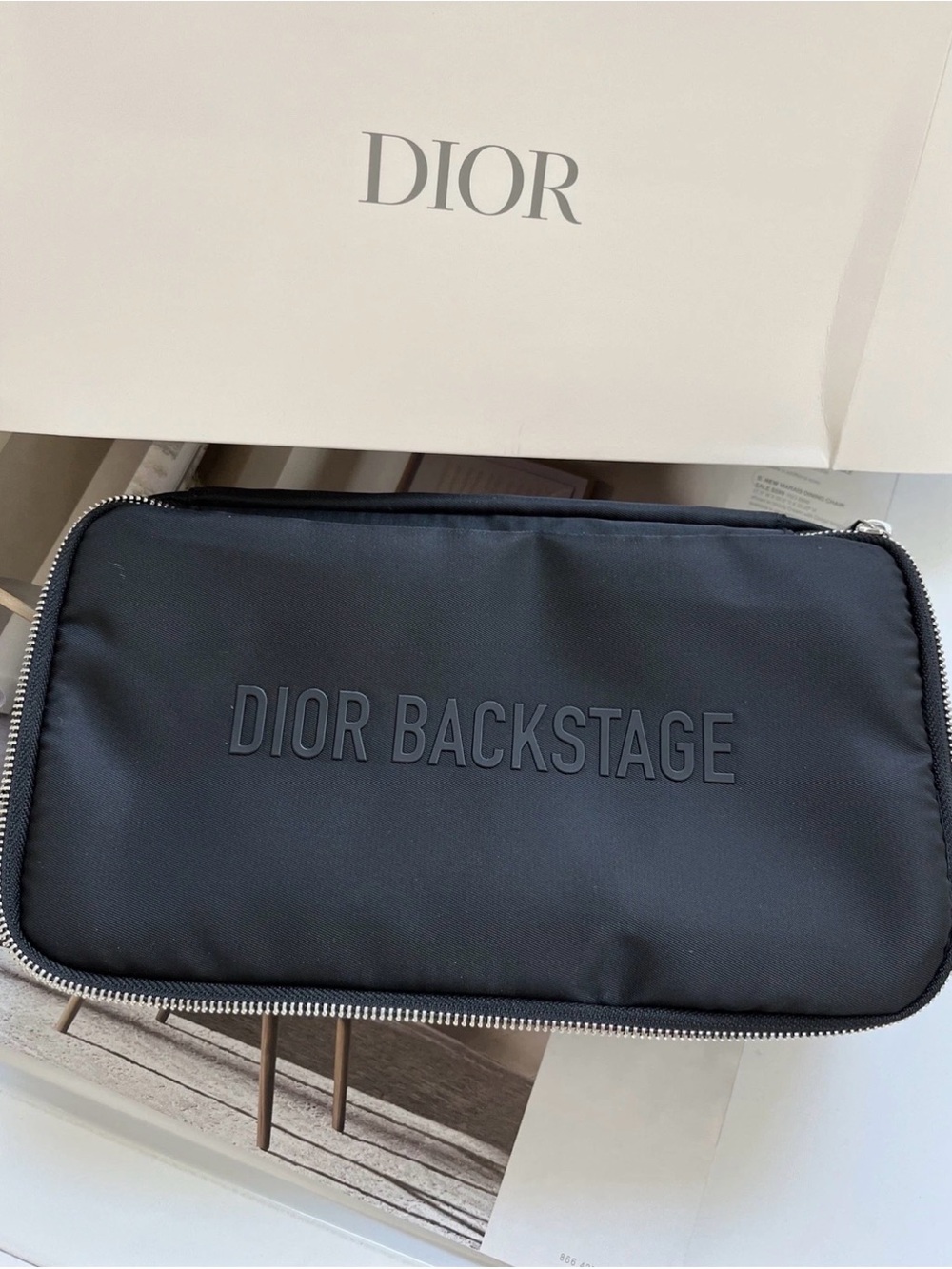 Dior Makeup Cosmetic Bag Travel Vanity Case (new 2025) Nylon Black new with box